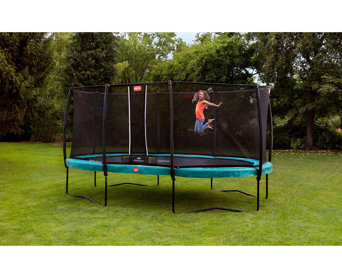 BERG Grand Champion 17' Oval Above Ground Trampoline + Safety Net Deluxe