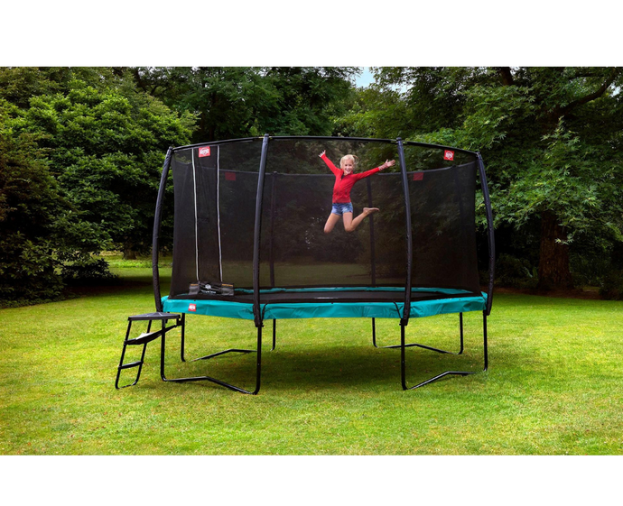 BERG Champion 14' Round Above Ground Trampoline + Safety Net Deluxe